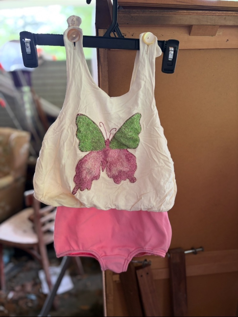 Girls Butterfly Tank + Pink Bottoms